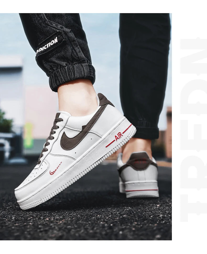 Summer Comfortable Breathable High Quality Classic NIKE Color Matching Couple Low-Top Casual Board Shoes Milk Brown35-45