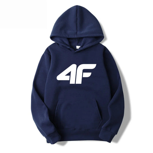 2025 automne et hiver nouveau sweat à capuche pour hommes mode de rue 4F imprimé sweat laine décontracté amusant sweat à capuche