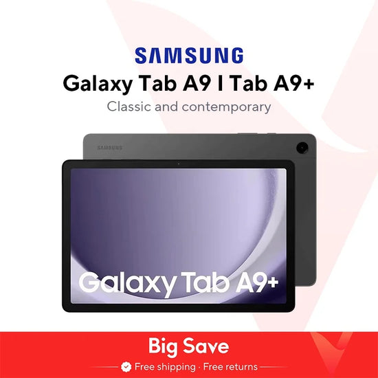 Samsung Galaxy Tab A9+ WIFI Tablet 4GB 64GB 2.2GHz Octa-core 11” TFT 90 Hz LCD Display 8MP Rear Camera 7040 mAh Battery Android