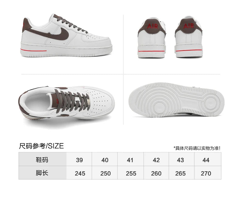 Summer Comfortable Breathable High Quality Classic NIKE Color Matching Couple Low-Top Casual Board Shoes Milk Brown35-45