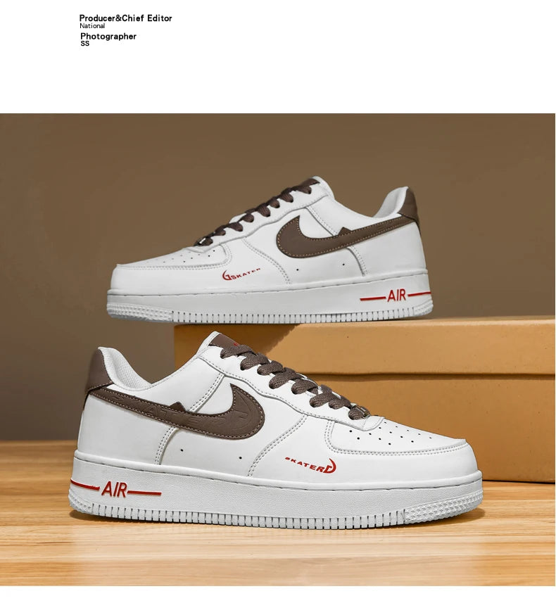 Summer Comfortable Breathable High Quality Classic NIKE Color Matching Couple Low-Top Casual Board Shoes Milk Brown35-45