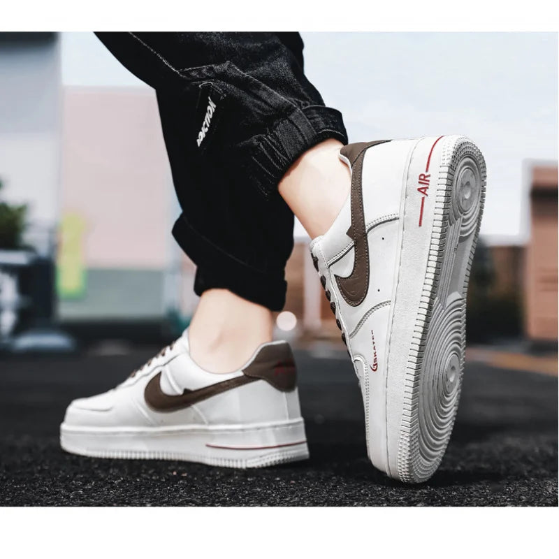 Summer Comfortable Breathable High Quality Classic NIKE Color Matching Couple Low-Top Casual Board Shoes Milk Brown35-45