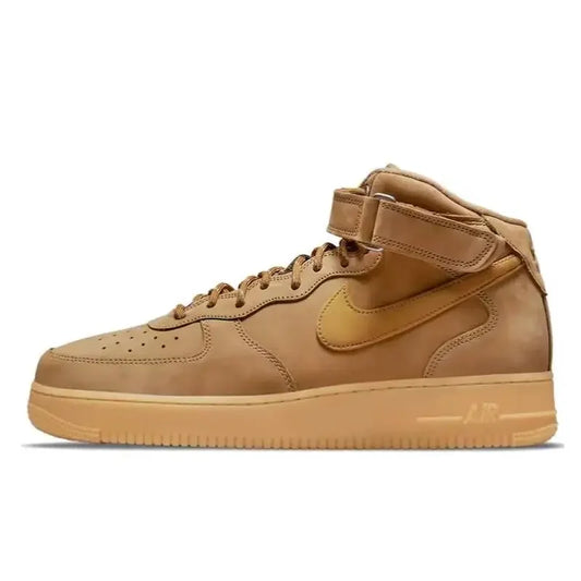 Nike Air Force 1 Wheat Leather Medium Anti-Slip Hard-Wearing Men Women Board Shoes AF1 Unisex Casual Sneakers