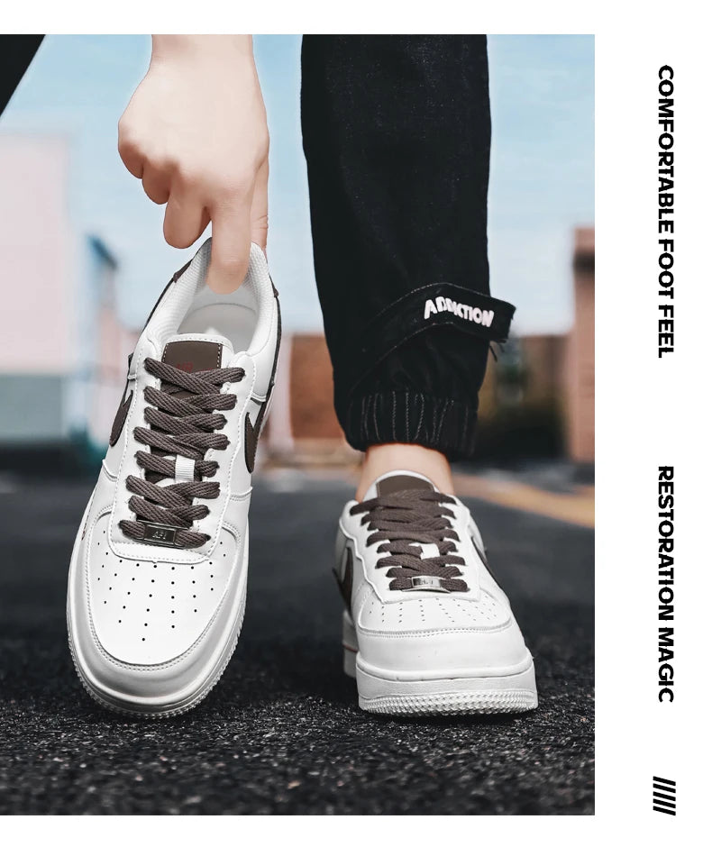 Summer Comfortable Breathable High Quality Classic NIKE Color Matching Couple Low-Top Casual Board Shoes Milk Brown35-45
