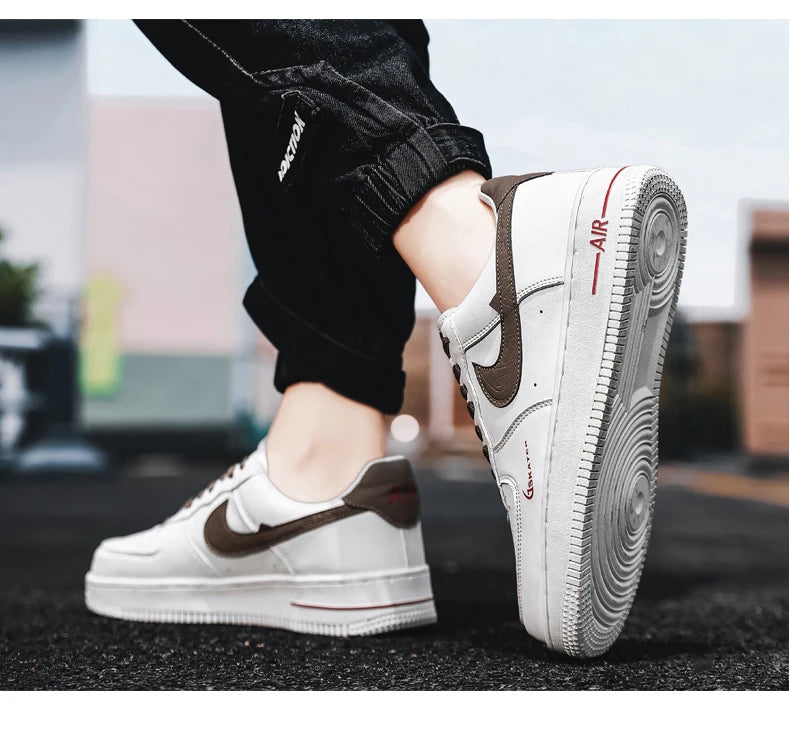 Summer Comfortable Breathable High Quality Classic NIKE Color Matching Couple Low-Top Casual Board Shoes Milk Brown35-45